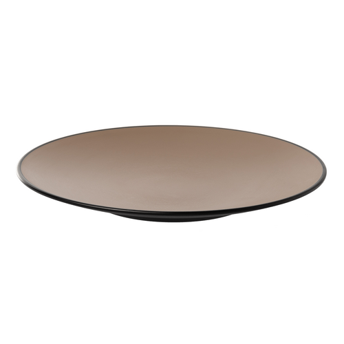 Coucou Melamine Round Plate 30cm - Beige & Black - 11PL30EB