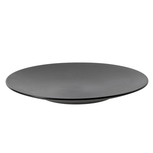 Coucou Melamine Round Plate 30cm - Grey & Black - 11PL30GB