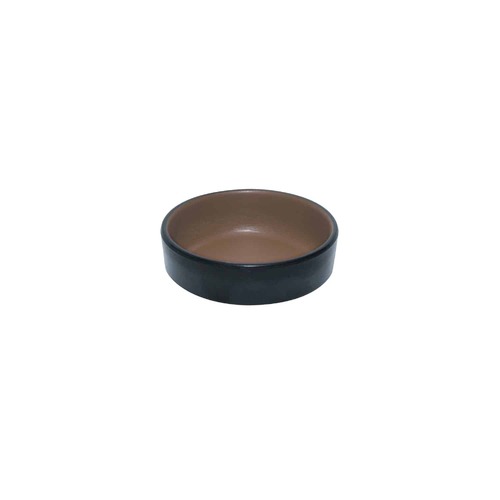 Coucou Melamine Small Round Dish 7.6x2.7cm - Brown & Black - 11SD07BB