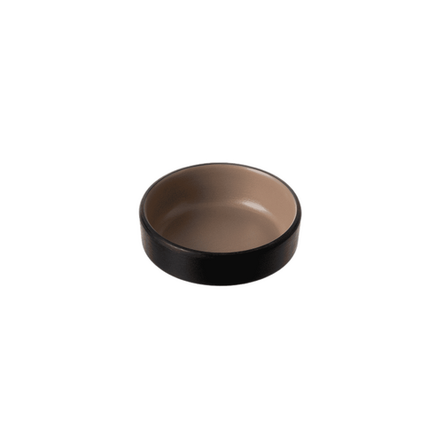 Coucou Melamine Small Round Dish 7.6x2.7cm - Beige & Black - 11SD07EB