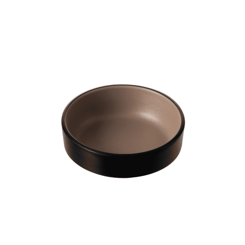 Coucou Melamine Small Round Dish 12.7x4.4cm - Beige & Black - 11SD12EB