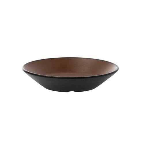 Coucou Melamine Round Sauce Dish 13x8cm - Brown & Black - 11SD13BB