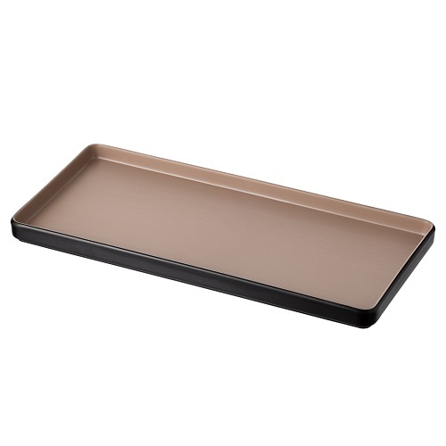 Coucou Melamine Rectangular Plate 32.6x15x2cm - Beige & Black - 12PL32EB