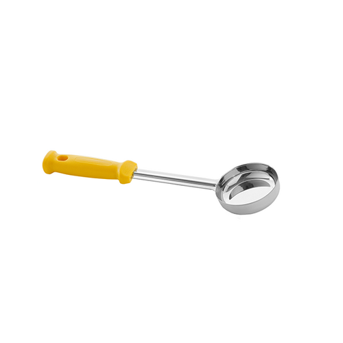 Lilly Stainless Steel Dosing Ladle for Standard Pizza - 90g Capacity - 133_