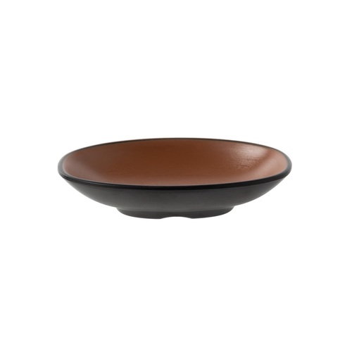 Coucou Melamine Oblong Plate 13x8.5cm - Brown & Black - 14BW13BB