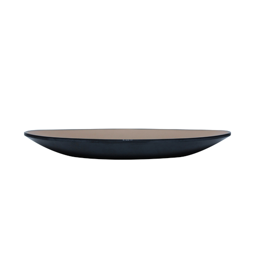 Coucou Melamine Oval Plate 24.3x15.1x2.5cm - Beige & Black - 14PL24EB