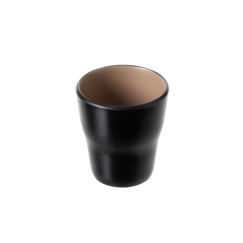 Coucou Melamine Cup 150ml/7.5x8.2cm - Beige & Black - 16CP15EB