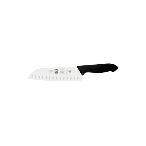 Icel Santoku Knife Granton Edge 180mm - Black  - 2215-8518