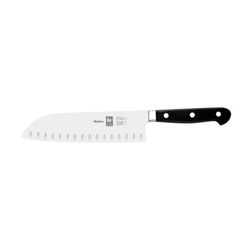 Icel Santoku Knife Granton Edge 180mm - Black  - 2225-8518