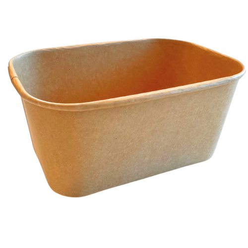 1000mL Kraft Rectangle Takeaway Container (Box of 300) - 24-M1000KTA