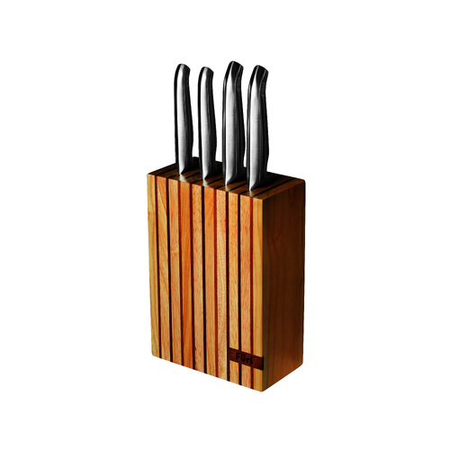 Furi Pro Rubberwood Knife Block Set 5pc - 27105