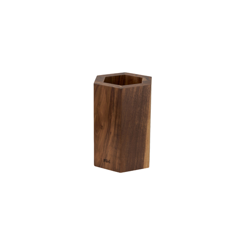 Furi Pro Hexagonal Magnetic Acacia Wood Knife Block - 27179