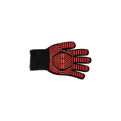 Chef Inox Oven Glove Flame Retardant To 250°C Pair 300mm Red - 31589