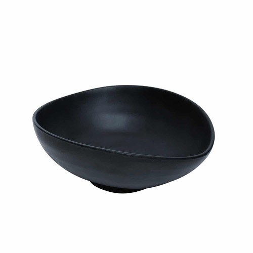 Coucou Melamine Oval Bowl Black 17cm - Black - 34BW17BK