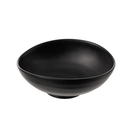 Coucou Melamine Oval Bowl Black 24cm - Black - 34BW24BK