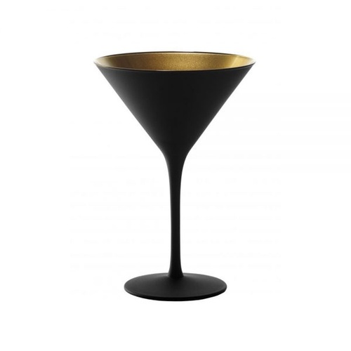 Stolzle Olympic Cocktail Glass 240ml Matt Black/Gold (Box of 24) - 365-400