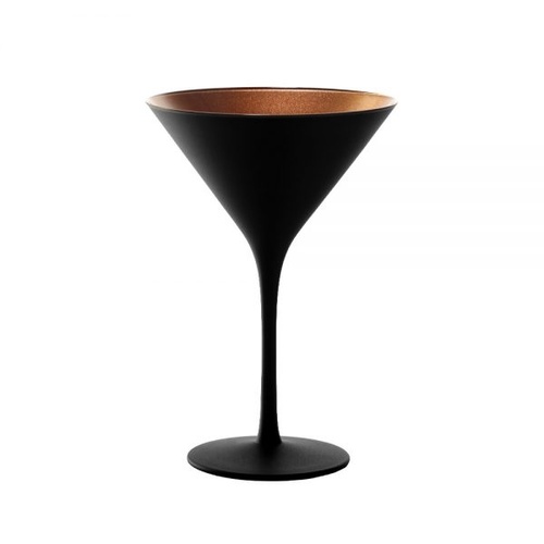 Stolzle Olympic Cocktail Glass 240ml Matt Black/Bronze (Box of 24) - 365-402