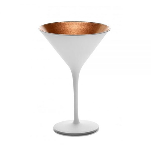 Stolzle Olympic Cocktail Glass 240ml Matt White/Bronze (Box of 24) - 365-422