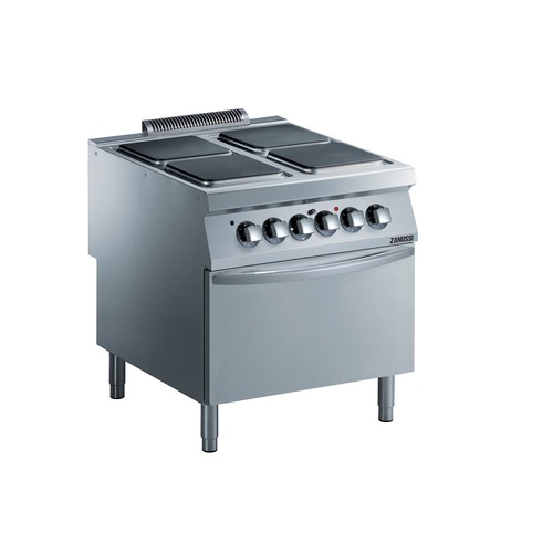 Zanussi EVO900 Electric 4 Hot Square Plate Boiling Top with Electric Static Oven - 800mm - 392041