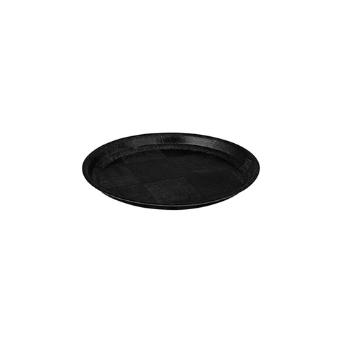 Black Woven Wood Round Tray - 150mm (Box of 12) - 41506-BK