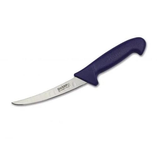 Sharp Boning Knife Granton Edge Narrow Curved Blade 15cm - Blue (Box of 5) - 45-626-15