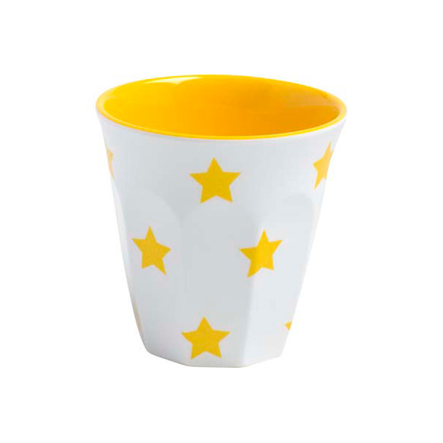 Jab Yellow Stars On White Espresso Cup 200ml (Box of 12) - 47244