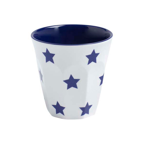 Jab Navy Blue Stars On White Tumbler 90mm 300ml (Box of 12) - 47251