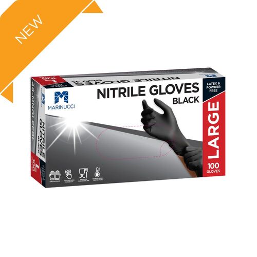 Black Powder Free Nitrile Glove - Large - 48-MNGLPFBL