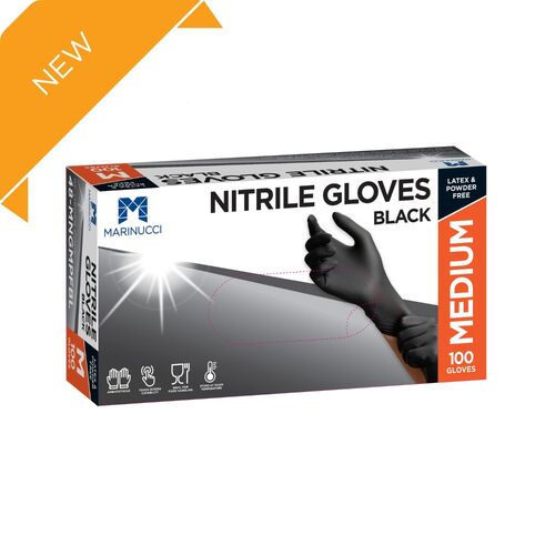 Black Powder Free Nitrile Glove - Medium - 48-MNGMPFBL