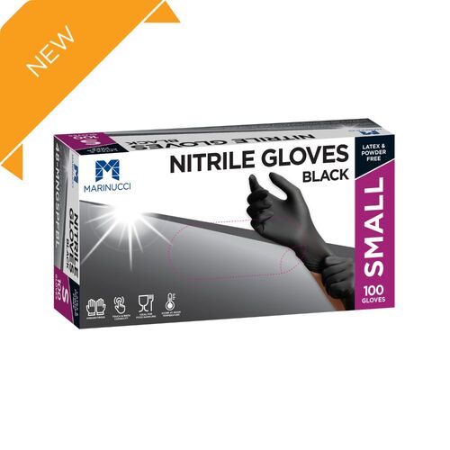 Black Powder Free Nitrile Glove - Small - 48-MNGSPFBL