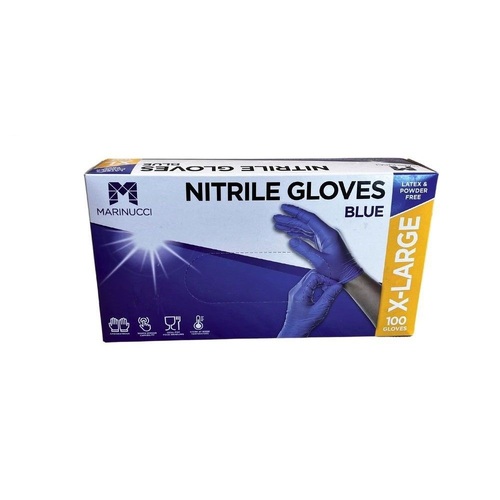 Extra Large Blue Powder Free Nitrile Glove (Box of 100) - 48-MNGXLPFBU