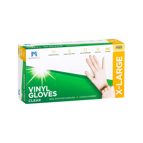 Vinyl Glove Clear P/F X-Large (Box of 100) - 48-MVGXLPF