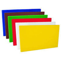 Cutting Board - 6 Pieces - 1 Each Of Blue, Brown, Green, Red, White, Yellow 530x380x19mm - Polyethylene  - 48042