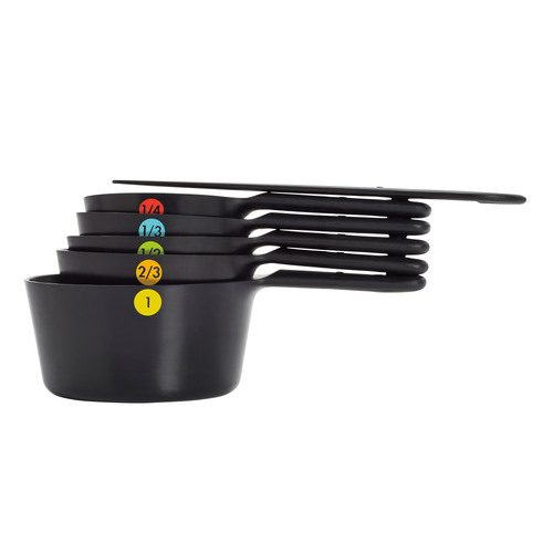 OXO Good Grips Plastic Measure Cups 6-Piece - Black - 48281