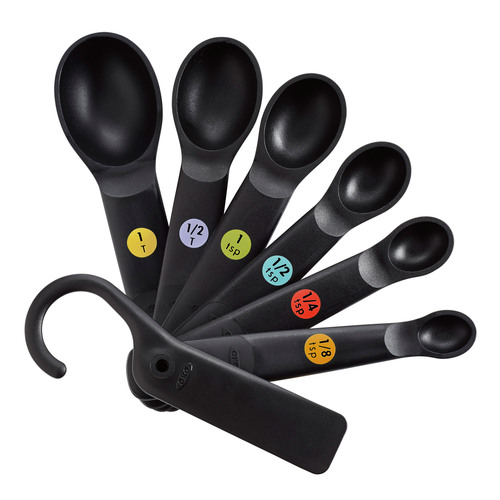 OXO Good Grips Plastic Measure Spoons 7-Piece - Black - 48283