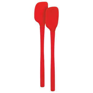 Tovolo Flex-Core All Silicone Set 2 Mini Spatula / Spoonula - Apple Red - 4843CN