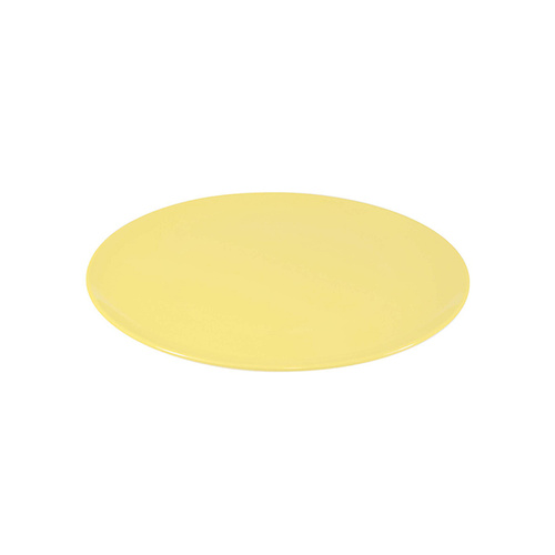 Jab Sorbet - Lemon Melamine Round Plate Coupe 250mm (Box of 6) - 48646