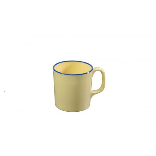 Jab Vintage Yellow/Blue Rim Melamine Enamel Look Mug  80x85mm (Box of 6) - 49928