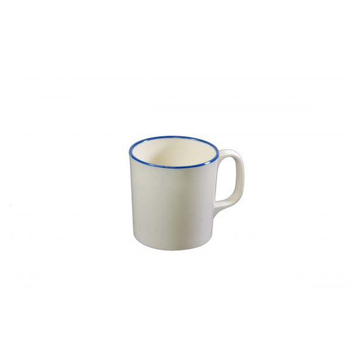 Jab Vintage Cream/Blue Rim Enamel Look Mug  80x85mm (Box of 6) - 49938