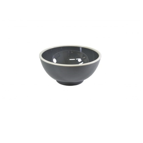 Jab Vintage Grey/White Rim Enamel Look Round Melamine Bowl 125x60mm (Box of 6) - 49965