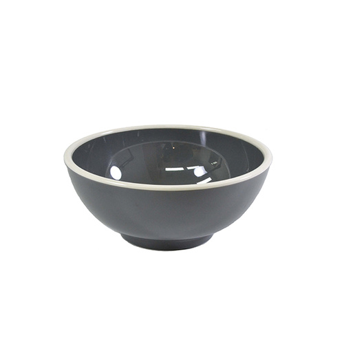 Jab Vintage Grey/White Rim Enamel Look Round Melamine Bowl 175x80mm (Box of 6) - 49967