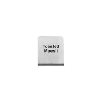 Toasted Muesli Buffet Sign 50x40mm - 18/8 - Stainless Steel  - 57700-23