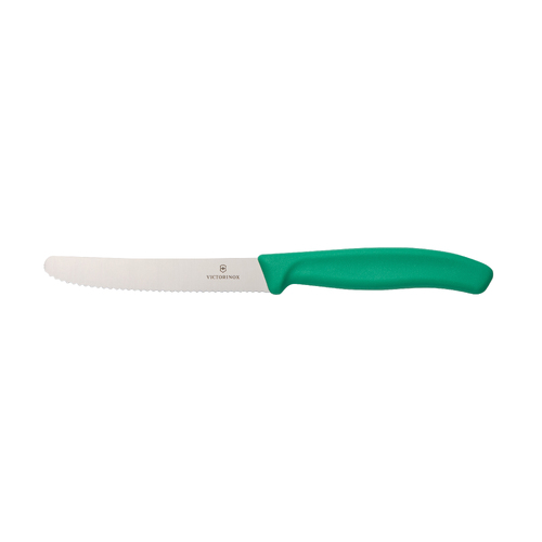 Victorinox Swiss Classic Steak & Tomato Knife Wavy Edge Green 110mm - 6.7834.E7724