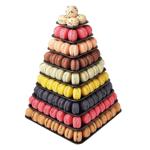 Matfer Bourgeat Macaron Pyramid 9 Level Black - 681592