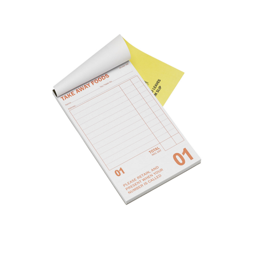 Restaurant Docket Book With Takeaway Slip (Pack of 10) - 72-DBTA56