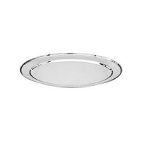 Oval Platter 450mm - 18/8 Stainless Steel Heavy Duty Rolled Edge - 76318