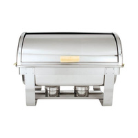 1/1 Size Roll Top Chafer - 90° Roll Top, Detachable Lid For Quick & Easy Cleaning - Stainless Steel - 84091