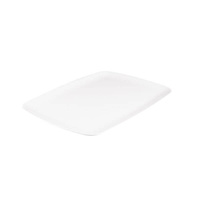 Ryner Melamine Serving Platters Rectangular Coupe Platter 485x355mm White  - 91011