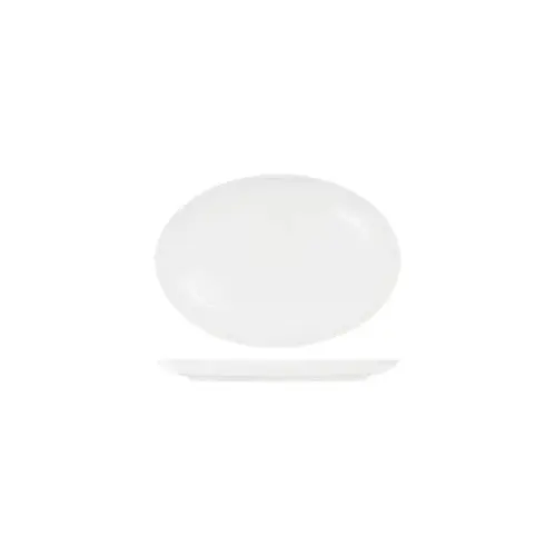 Tablekraft Core White Platter Oval Coupe Shape 255x180x23mm (Box of 4) - 91021