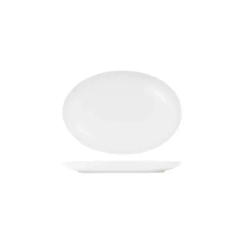 Tablekraft Core White Platter Oval Coupe Shape 300x215x30mm (Box of 2) - 91022